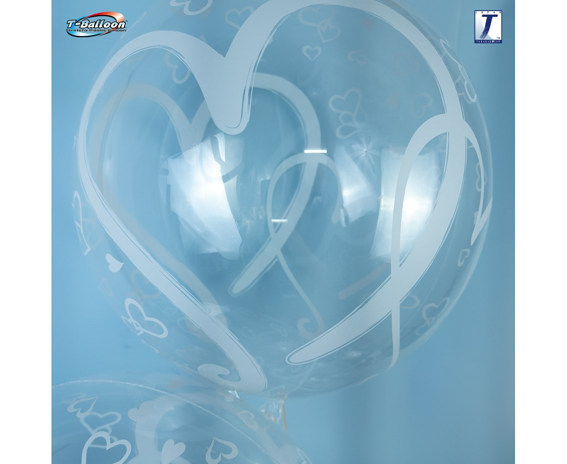 Takara Bubble Balloon - Hearts and hearts, 400 mm/ 10 pc. EOL